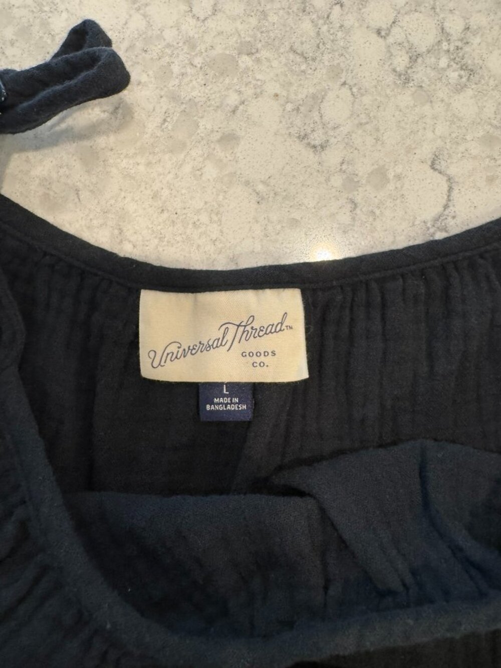 Universal Thread Black Gauze Spaghetti Strap Tank Top - Women's Size Large - Picture 4 of 5
